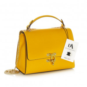 Geanta dama piele naturala DiAmanti Capri Giallo